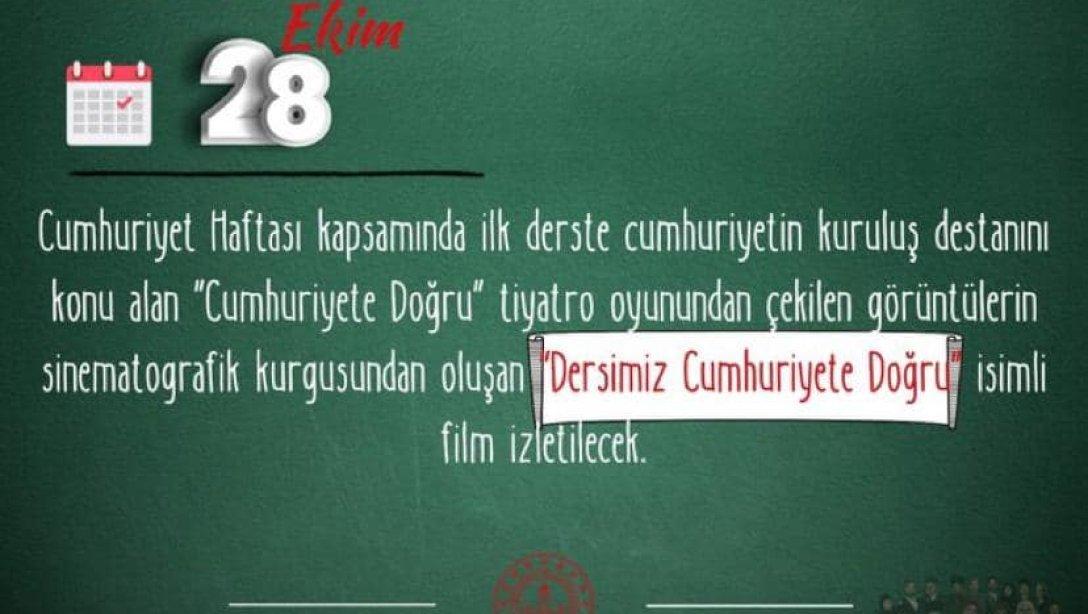 DERSİMİZ CUMHURİYETE DOĞRU!